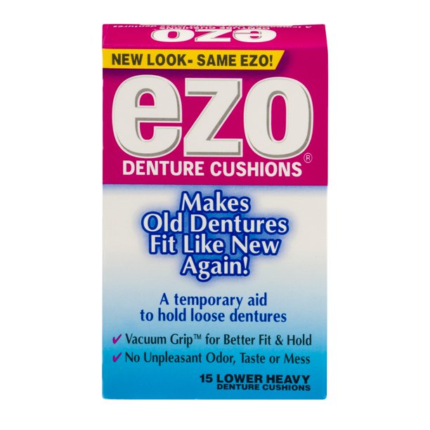 EZO Lower Denture Cushions, 15 Ct