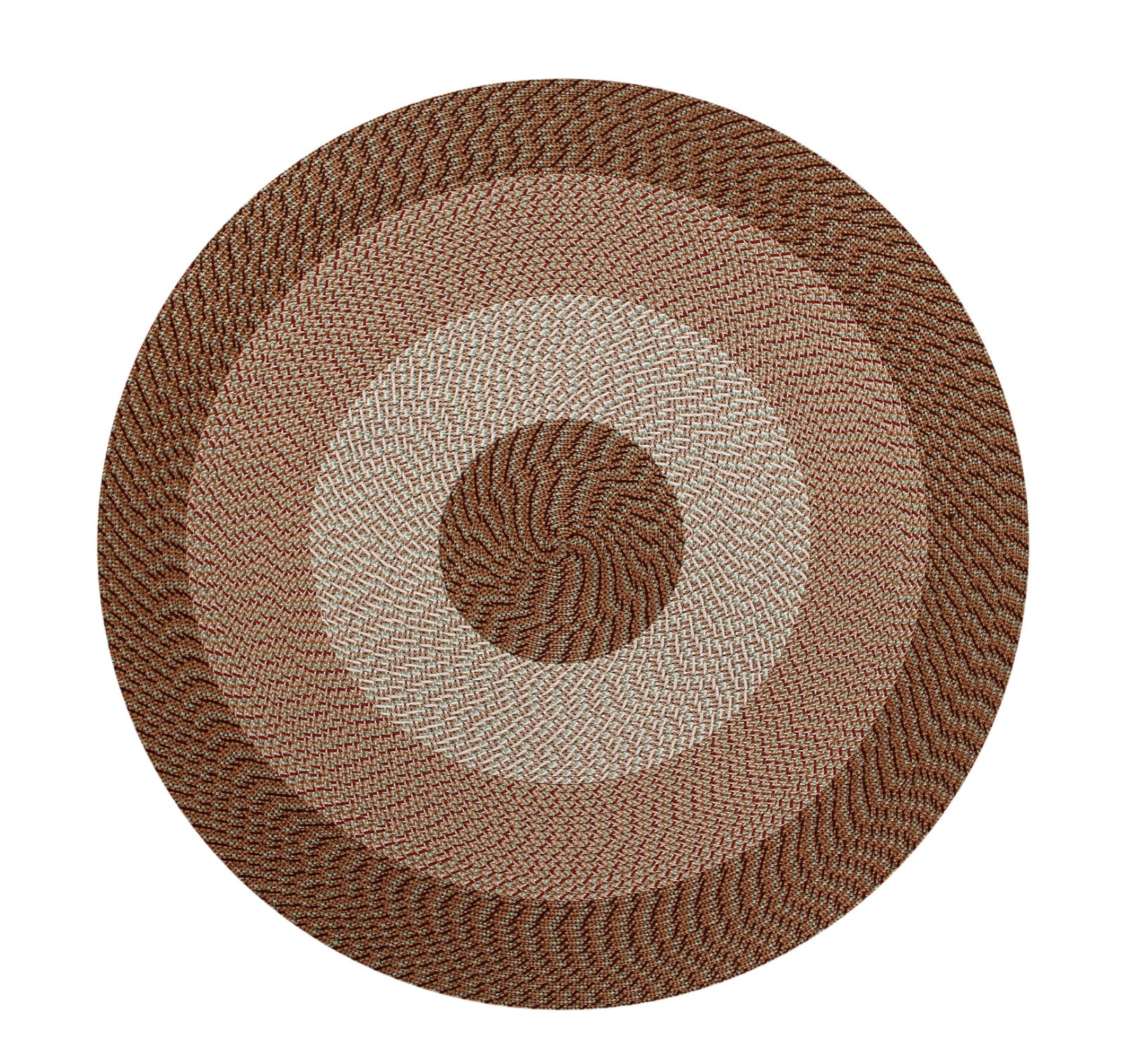 Braided Rug Country Braid 8 Round Dtraw Stripe