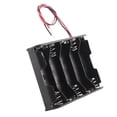 thumbnail image 3 of 5 x 1.5V AA Battery Slot Holder Case Box Wire Black, 3 of 5