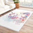 thumbnail image 1 of Unicorn Rugs for Girls Bedroom - 6x8 Rug - Unicorn Rug - Cute Fantasy Animal Area Rug - Girls Kids Floral Kawaii Rugs - Flower Cartoon Animal Carpet, 1 of 7