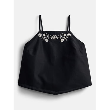 Weekend Academy Girls Embroidered Cotton Handkerchief Tank Top, Sizes 4-18