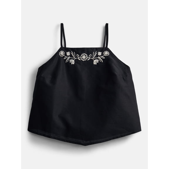 Weekend Academy Girls Embroidered Cotton Handkerchief Tank Top, Sizes 4-18