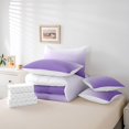thumbnail image 6 of meiyoeat Modern Abstract Aesthetic 7 Pieces Full Size Bedding Sets,Purple Ombre Print Full Size Bed in a Bag For Girl,Reversible, 6 of 7