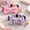 Butterfly&Violet, variant on Ghost Pattern Cotton Cat Collar with Bow Tie and Bell, Adjustable for Cats