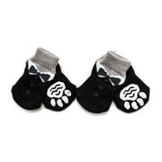 SSBSM 4Pcs Pet Socks Breathable Non-slip Cotton Knitted Paw Print Pet Dogs Socks for Daily Life - Pet Knitted Socks - Cute and Practical