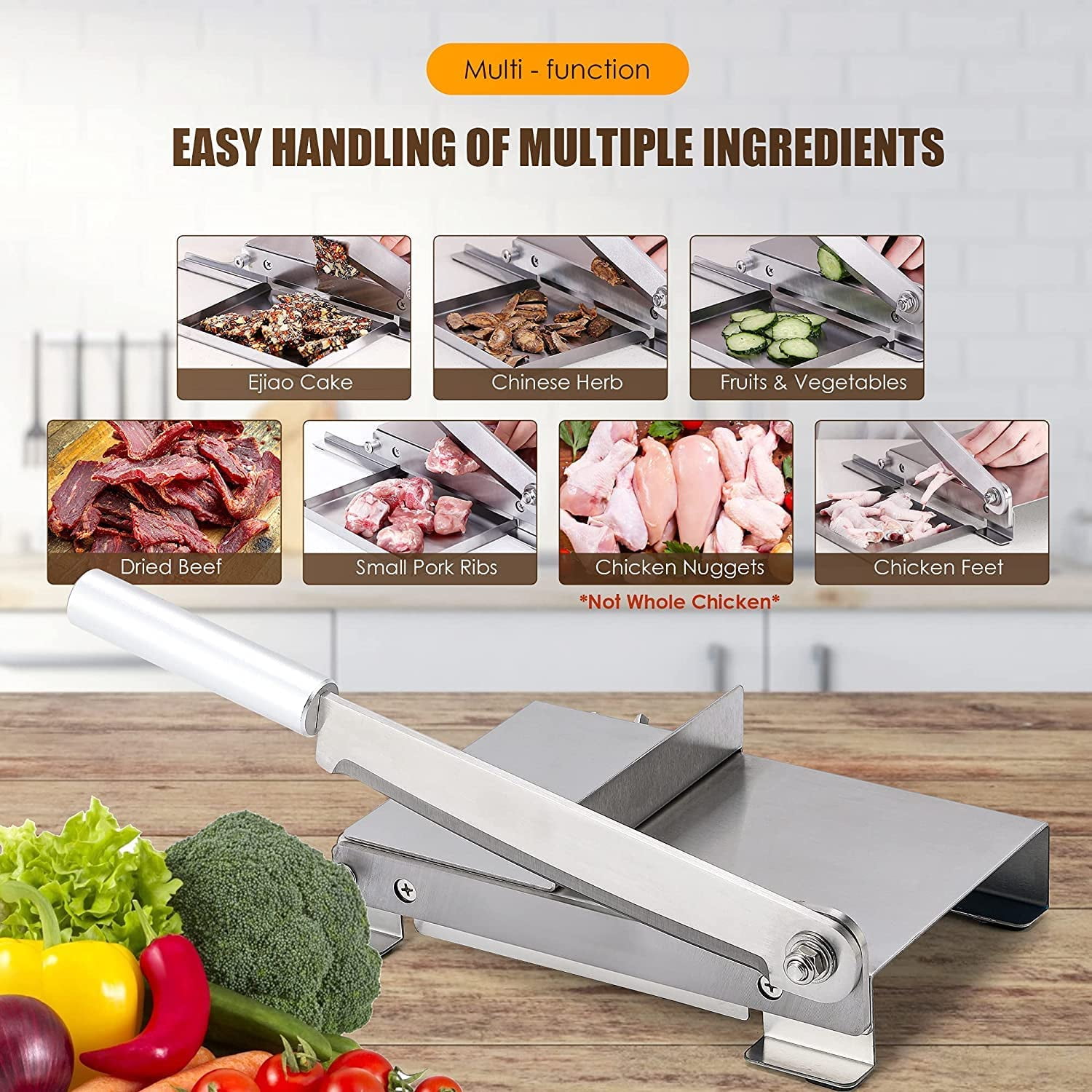 Frozen Meat Slicer Manual Meat Slicers Stainless Steel Ginseng Cutter -  China Cuting Machine, Frozen Meat Cuting Machine