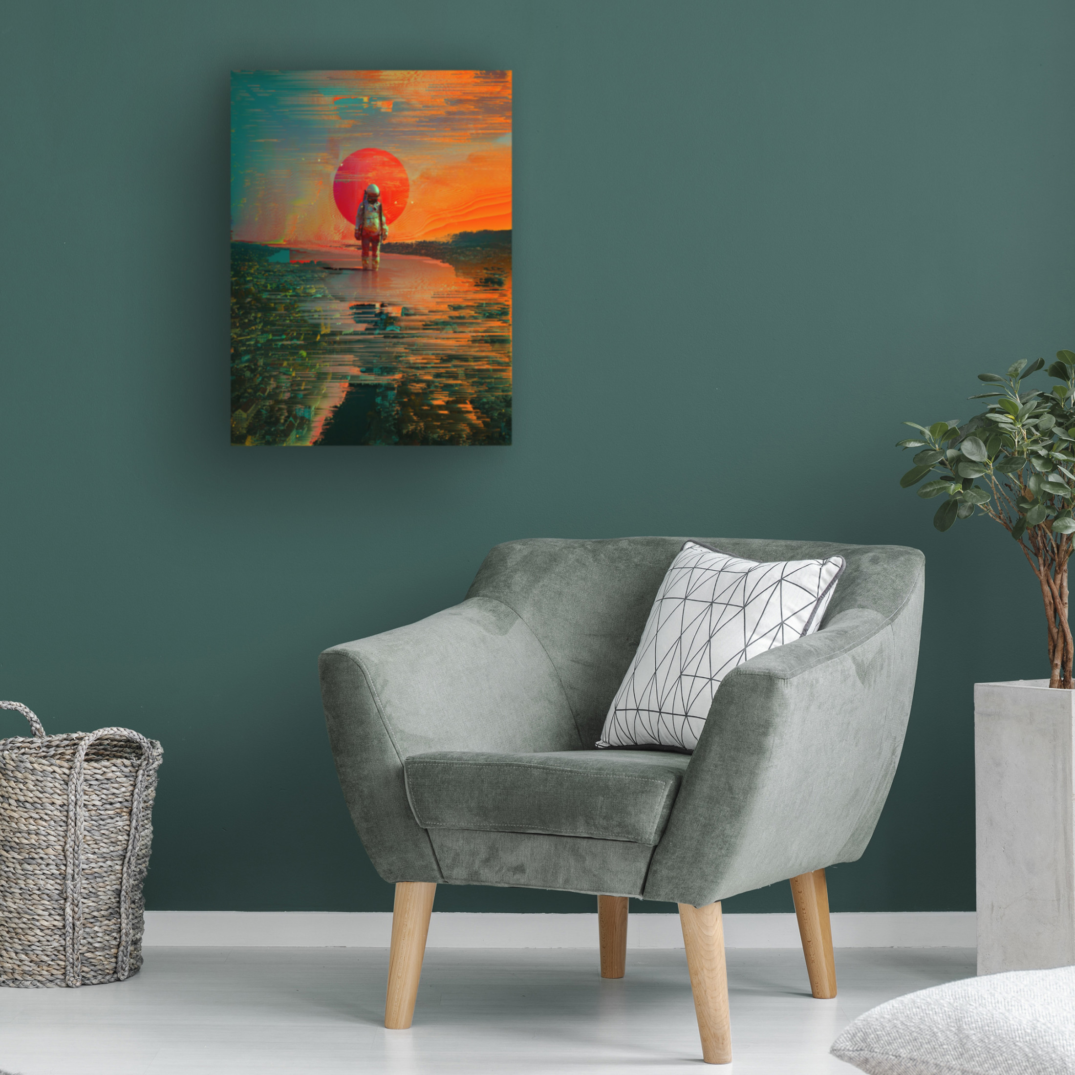 Canvas Wall Art - Francis Minoza 'The Blast' Wall Art for Living Room, Bedroom, or Office Décor by Trademark Fine Art - 35 x 47 Inches
