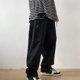 thumbnail image 5 of Pantalones de bolsillo para hombre de gran tamaño con bolsillos traseros pantalones largos rectos sueltos de gran tamaño para citas masculinas negro 2XL, 5 of 8