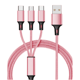 thumbnail image 2 of Cable de datos uno a tres para Apple Android typec carga rápida tres en uno 1,2 metros tejido nylon regalo, 2 of 6