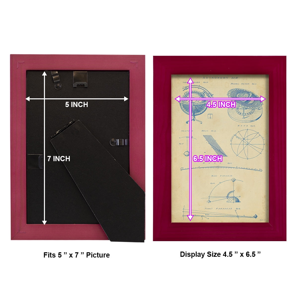 Vintage Astronomy III -Framed Print w/glass-Cherry Red