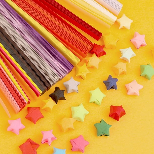 300pcs Glitter Origami Star Paper Strips Lucky Star Paper For Diy Crafts