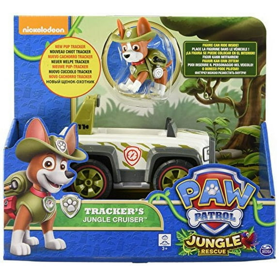 Paw Patrol Jungle Rescue Tracker's Cruiser Vehicle, Plastic