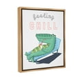 thumbnail image 4 of Stupell Industries Feeling Chill Alligator Animals & Insects Painting Brown Floater Framed Canvas Art Print Wall Art, 25 x 31, 4 of 10