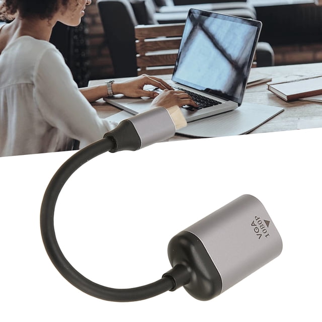 Adaptador de tipo c a vga, enchufe de 60hz y reproduce la afeació de aluminio del adaptador usb c a vga 1920x1200 para el proyector