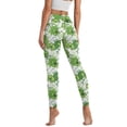 thumbnail image 2 of Renewold St. Patrick's Day Clover Splash Green Womens Leggings with Pockets High Waisted Hip Lift Tummy Control Yoga Pants Buttery Soft 4 Way Stretch Workout Yoga Pants Activewear, XL, 2 of 8