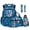 Blue Camouflage Dinosaur, variant on FOR U DESIGNS Galaxy Forest Bear Print Backpack Set for Middle School 6Pcs, Lightweight Bookbag with Lunch Box Pencil Case Water Bottle Sleeve Leather Bookmark Keychain