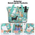 thumbnail image 2 of Tote Bag for Women - Chihuahua and Flower Florals Shoulder Bag - Large Utility Work Duffle Bag with Zipper Handbag for Travel, Work, Sprots, 2 of 5