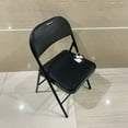 thumbnail image 6 of MaagorVita Chairs,Vinyl-Padded Metal Steel Folding, Black, 1-Pack Chair, 6 of 10