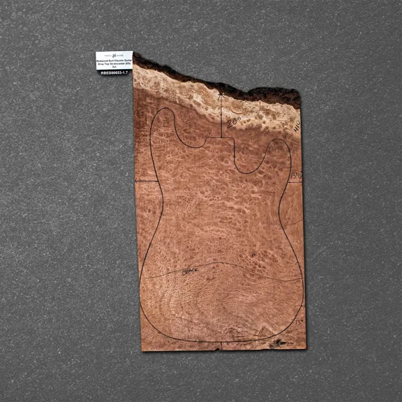 Redwood Burl Electric Guitar Drop Top Stratocaster (ES) Set – RBES000653-1.7