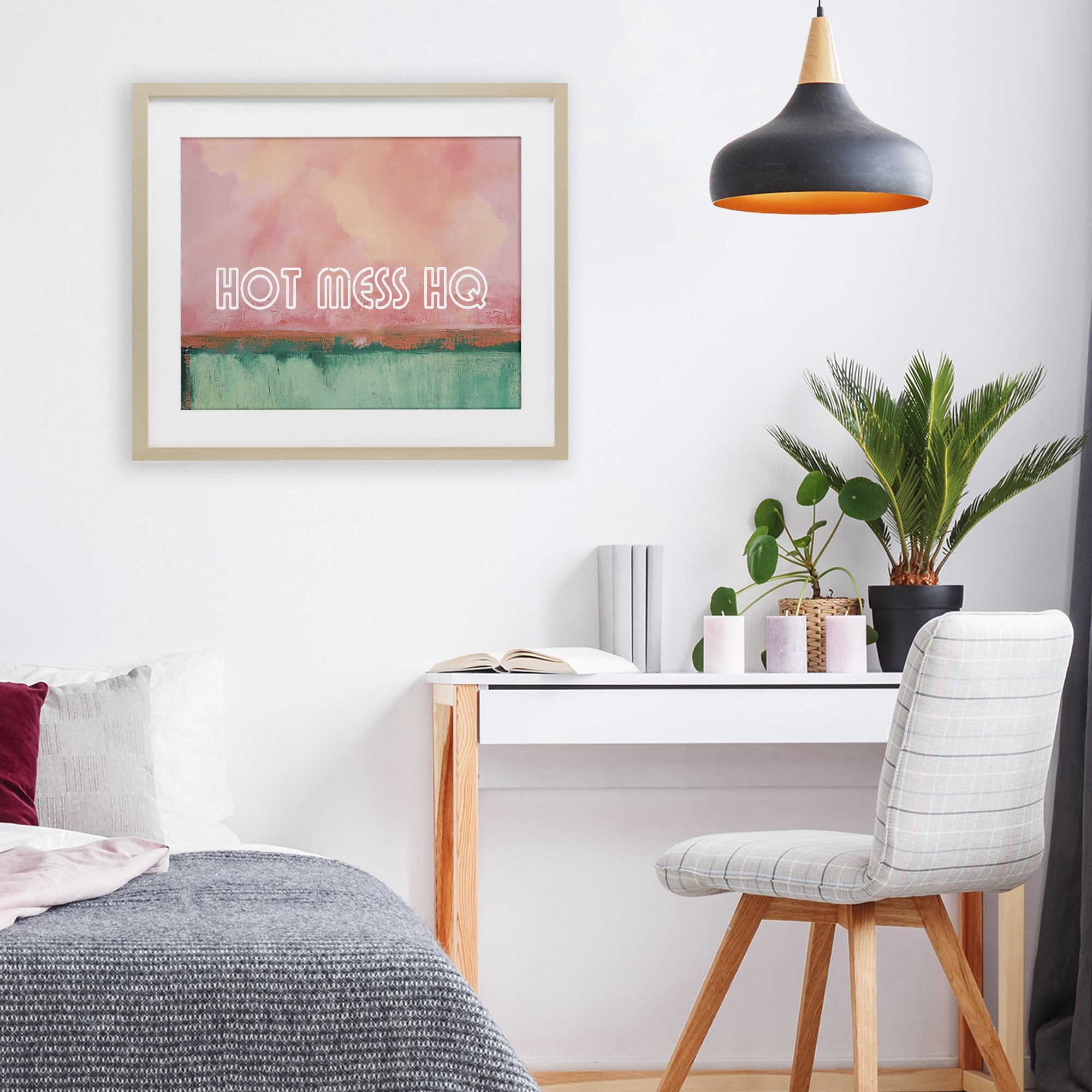 Stupell Industries Hot Mess Headquarters Birch Framed Print Under Glass, design by Gina Kelly