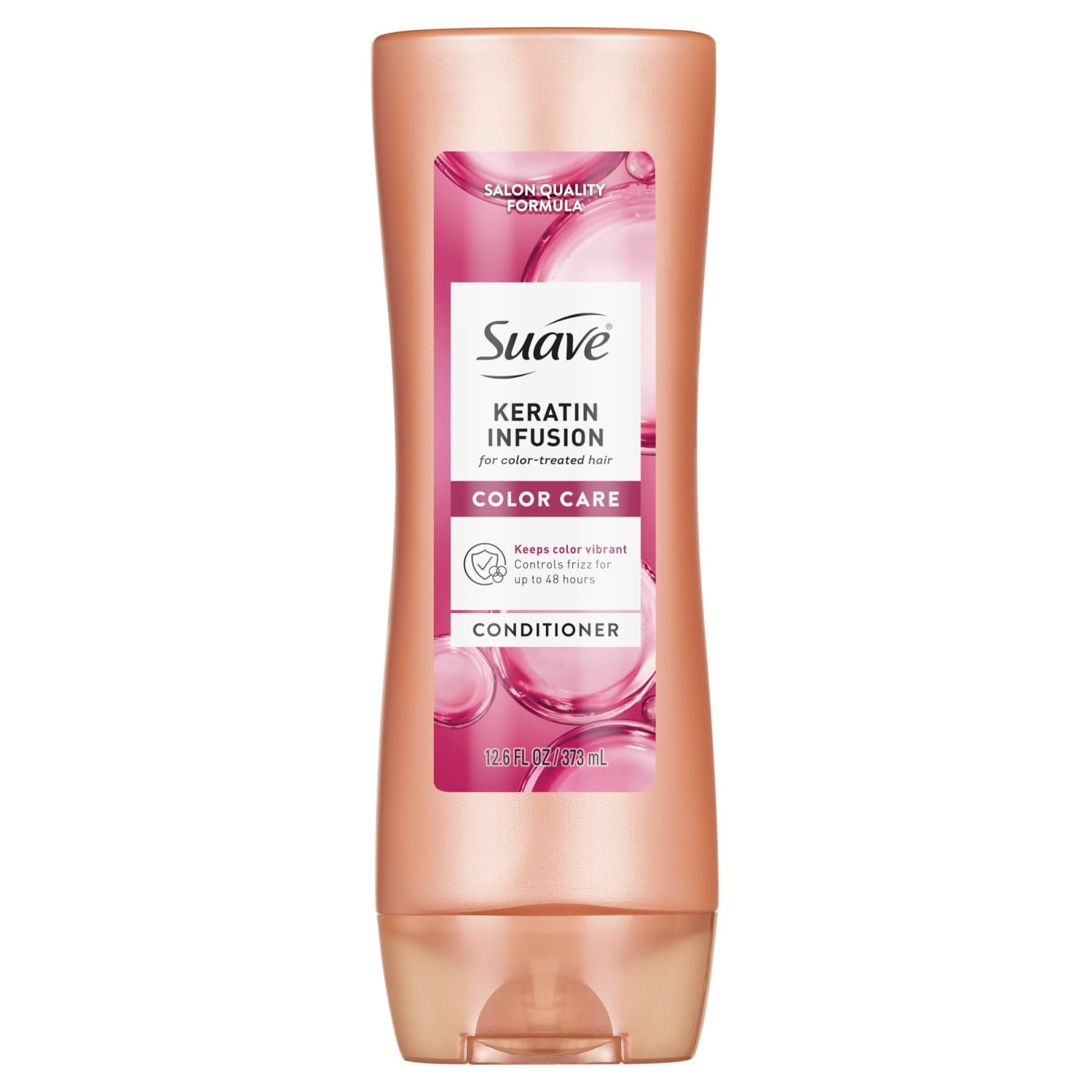 (6 pack) Suave Keratin Infusion Conditioner For Color Treated Hair, 48HR Frizz Control, 12.6 FL OZ