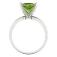 thumbnail image 4 of 2.5 ctw Solitaire Anniversary Ring for Women | Princess Cut Natural Peridot | Hyperallergenic Solid 14K White Gold, 4 of 5