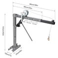thumbnail image 4 of Truck Crane Hoist 1000 lbs Capacity, Truck Jib Crane Hoist Crane Hitch Mount with Four Boom Capacities of 500 lbs, 600 lbs, 700lbs & 1000 lbs, for Lifting Goods, 4 of 7