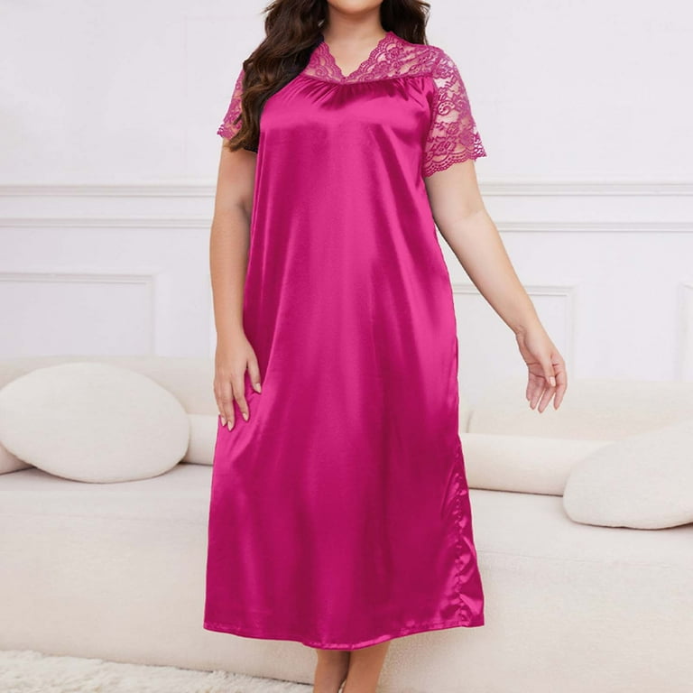 chinese dress ladies Pink x Loveshackfancy Lace Trim Satin Mini Dress Pink Tulip Shine Ribbon / XXL
