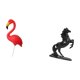 thumbnail image 5 of Figura decorativa de flamenco para jardín, ideal para decorar el dormitorio, el patio o cualquier espacio exterior durante las fiestas, o, 5 of 8
