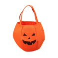 thumbnail image 2 of Halloween Trick Or Treat Bags Jack O Lantern Bucket 12 Inch Halloween Candy Bucket Reusable Tote Bag Halloween Party Supplies for Student Trick Or Treating Orange, 1 Pack, 2 of 6