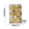 thumbnail image 3 of 3.15" Christmas Balls Ornaments Tree Decorations Set, 6PCS Gold Shatterproof Ball Hanging Ornament Bulk for Xmas Holiday Party Decor, 3 of 8