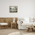 thumbnail image 3 of Stupell Industries Muted Cottage Meadow Landscape Painting Gold Floater Framed Canvas Art Print Wall Art, 21 x 17, 3 of 10