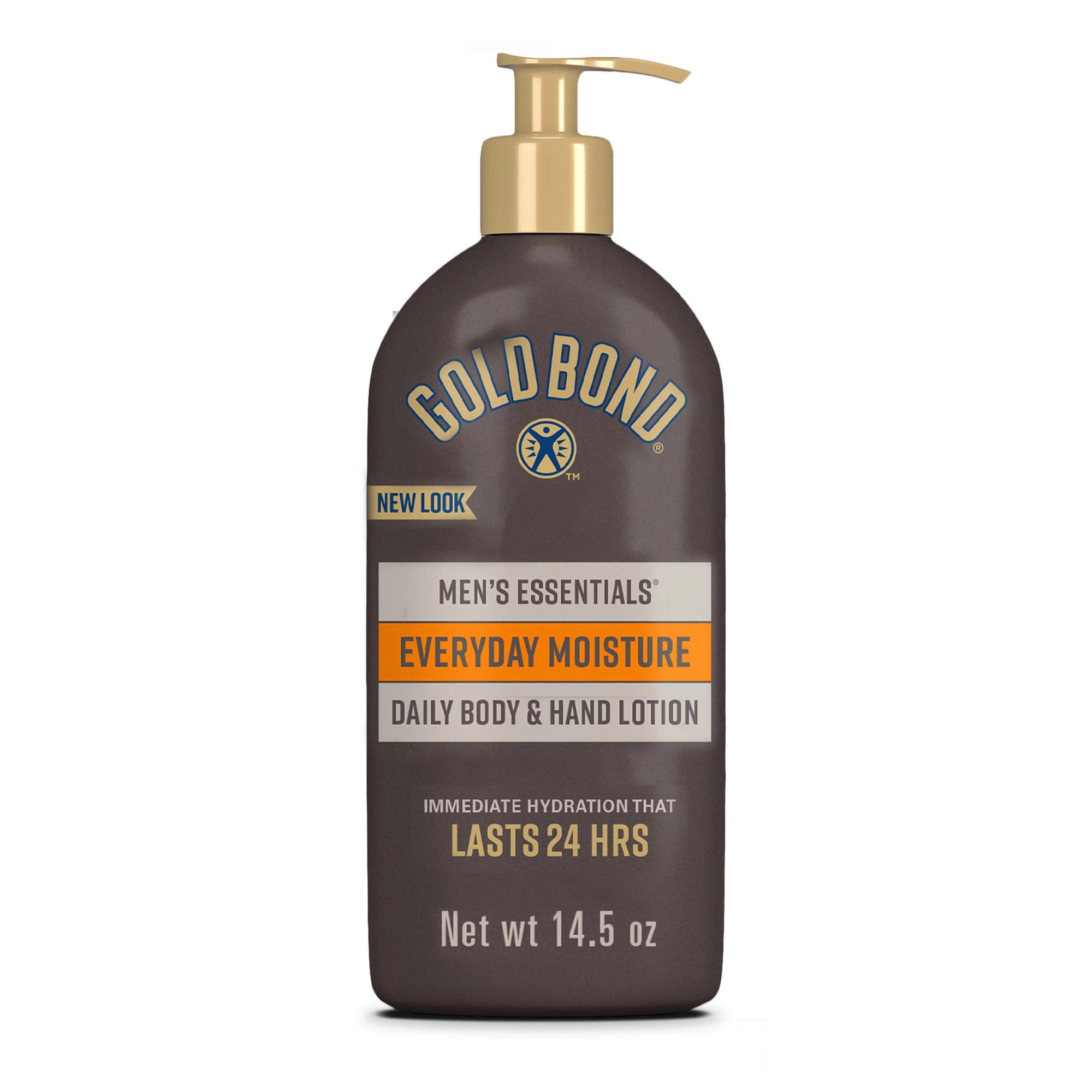 Gold Bond Men's Essentials Everyday Moisture Daily Body & Hand Lotion For Men, 14.5 oz., With Vitamin C
