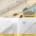 thumbnail image 4 of No Hook Japanese Style Shower Curtain with Snap in Liner Set, Country Vintage Blossom Peony Birds Waterproof Fabric Bathroom Curtains with See Through Top Window, Hotel Style Stall 54 x 78 Inch, 4 of 9