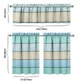 thumbnail image 6 of Abstract Oil Painting Kitchen Curtain Valance 3 Piece Set for Kitchen Curtains and Valance Set Short Curtain Sink Window Decor 36 Inch Small Window Treatment Tier 27.5x36 Length, 6 of 6