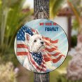 thumbnail image 4 of Patriot West Highland White Terrier We Will Never Forget Patriotic Remembrance Day Round Wood Sign Westie Westy Dog Lover Hanging Wall Home Decor - 12014, 4 of 5