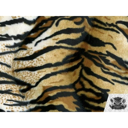 Velboa Faux Fake Fur Short Pile Siberian Tiger Fabric
