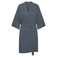 thumbnail image 3 of Women Robe Lightweight 3/4 Sleeve Cotton Bathrobe Summer Soft Knee Length House Sleepwear Ladies Loungewear, 3 of 5