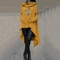 thumbnail image 2 of Lovskoo 2024 Womens Asymmetric Hem Hoodies Sweatshirts Long Sleeve Plus Size Festival Printed Loose Casaul Tunic Tops Yellow, 2 of 8