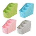 thumbnail image 4 of DOLITY Plastic Makeup office Holder Kitchen Desktop Storage Organizer Basket Blue, 4 of 8