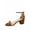 Leopard, variant on Nataly-06 Open Toe Ankle Strap Buckle Low Chunky Heels Causal Sandals Shoes ( Yellow, 6.5 )