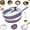 Purple, variant on 12 Inch Titanium Alloy Non Stick Pot with Lid & Steamer, Multi-Purpose Deep Saute Pan, Titanium Pans for Cooking with Steamer, for Frying, Baking, Ergonomic Cool Grip Handle