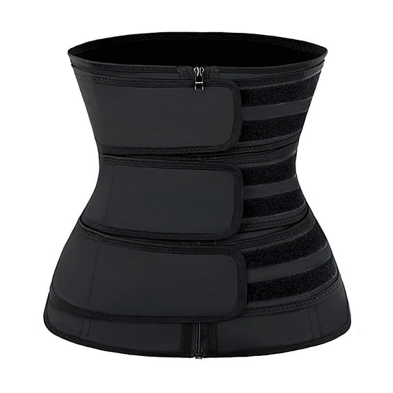 YIANNA Latex Waist Trainer for Women Tummy Control Jsculpt Sweat Slimming Belt Workout Training Sport Girdle Black-M