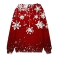 thumbnail image 4 of Women's Fashion Hooded Padded Thickened Warm Christmas Printed Loose Pullover Sweatshirt, 4 of 4