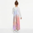 thumbnail image 6 of Girls Overalls Sherpa Fleece Bib Jumpsuits Adjustable Strap Casual Loose Fuzzy Winter Wide Leg Bibs with Pockets (7-8 Years, Pink|Tie-dye), 6 of 7