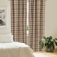 thumbnail image 3 of Ambesonne Plaid Window Curtains, Old Fashioned Tartan, Each 28" W x 95" L, Tan Brown, 3 of 5