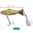 thumbnail image 3 of Metal Vib Fishing Lure Cebo Con Ganchos Agudos Artificial (oro), 3 of 6
