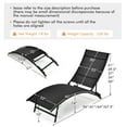 thumbnail image 4 of Costway 2 Pcs Chaise Longue Pliante de Patio Inclinable Réglable Empilable pour Terrasse Noir, 4 of 10