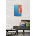 thumbnail image 2 of Abstract - Blue and Orange Walls Wall Poster, 14.725" x 22.375", Framed, 2 of 3