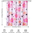 thumbnail image 6 of Cute Pink Halloween Shower Curtain for Bathroom Aesthetic Halloween Decorations, Funky Groovy Floral Ghost Spirit Shower Curtain Set, Modern Y2K Gothic Spooky Preppy Bath Curtain, 6 of 7